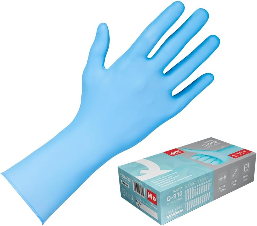 GUANTI NITRILE 008 MONO BLU 100PZ TG.S