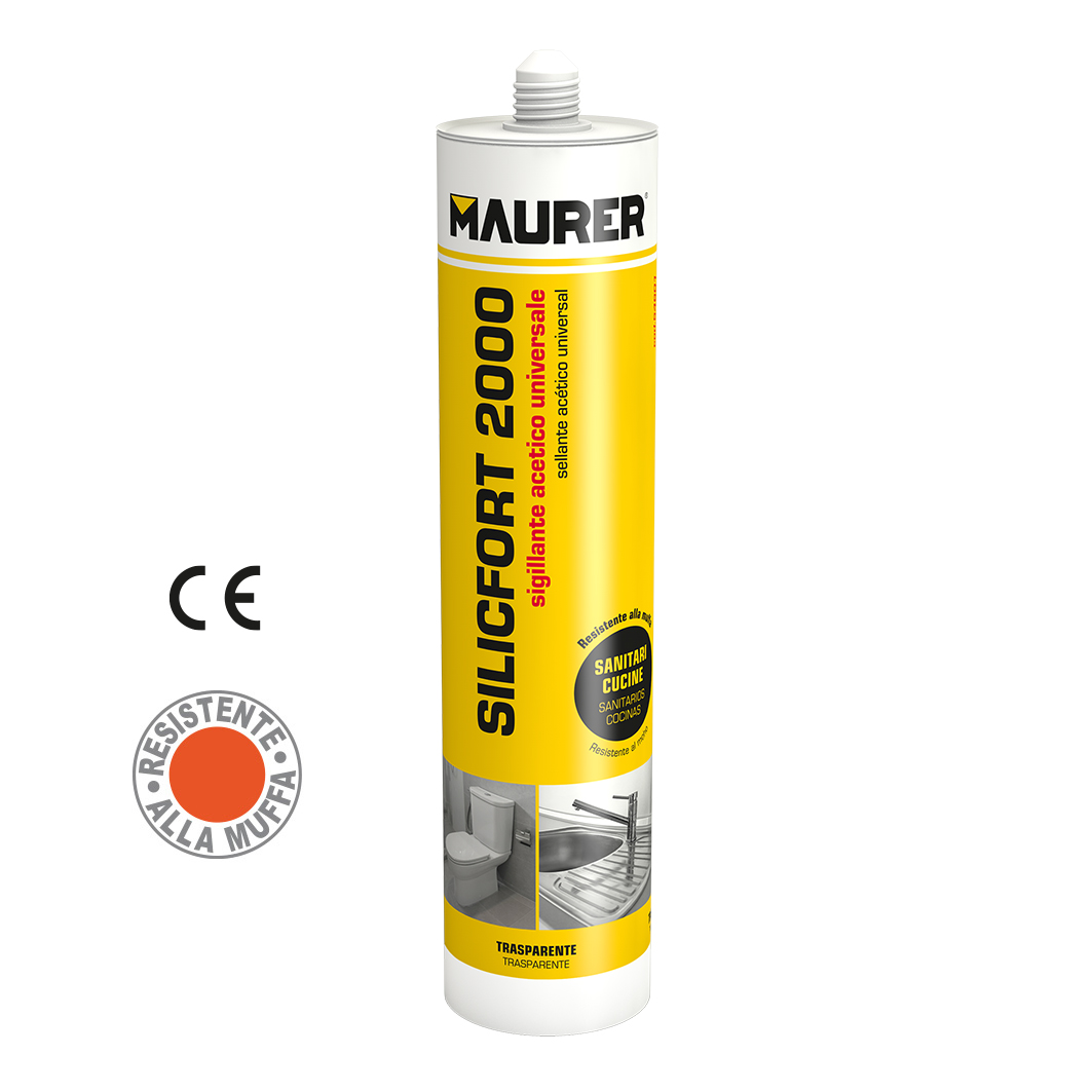 SILICONE ACETICO "SILICFORT 2000 TRASPARENTE"  280 ml