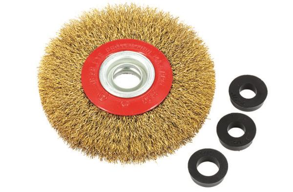 264090_554982_12273920597.bmp SPAZZOLA CIRCOLARE IN FILO ONDULATO ACCIAIO Ø X H 175X25 MM