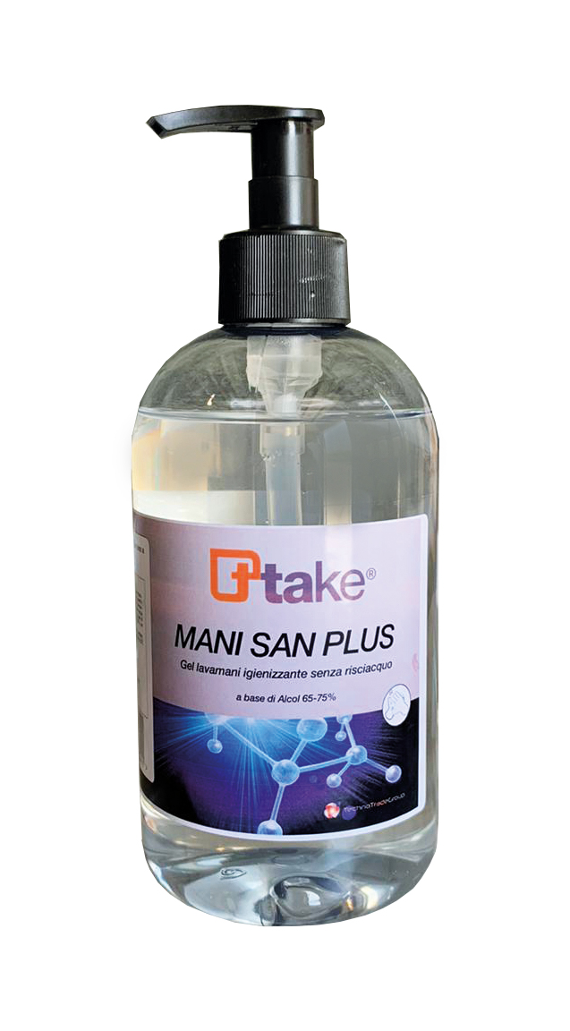 MANI SAN PLUS GEL LAVAMANI BASE ALCOOL, CON POMPETTA, 500 ML