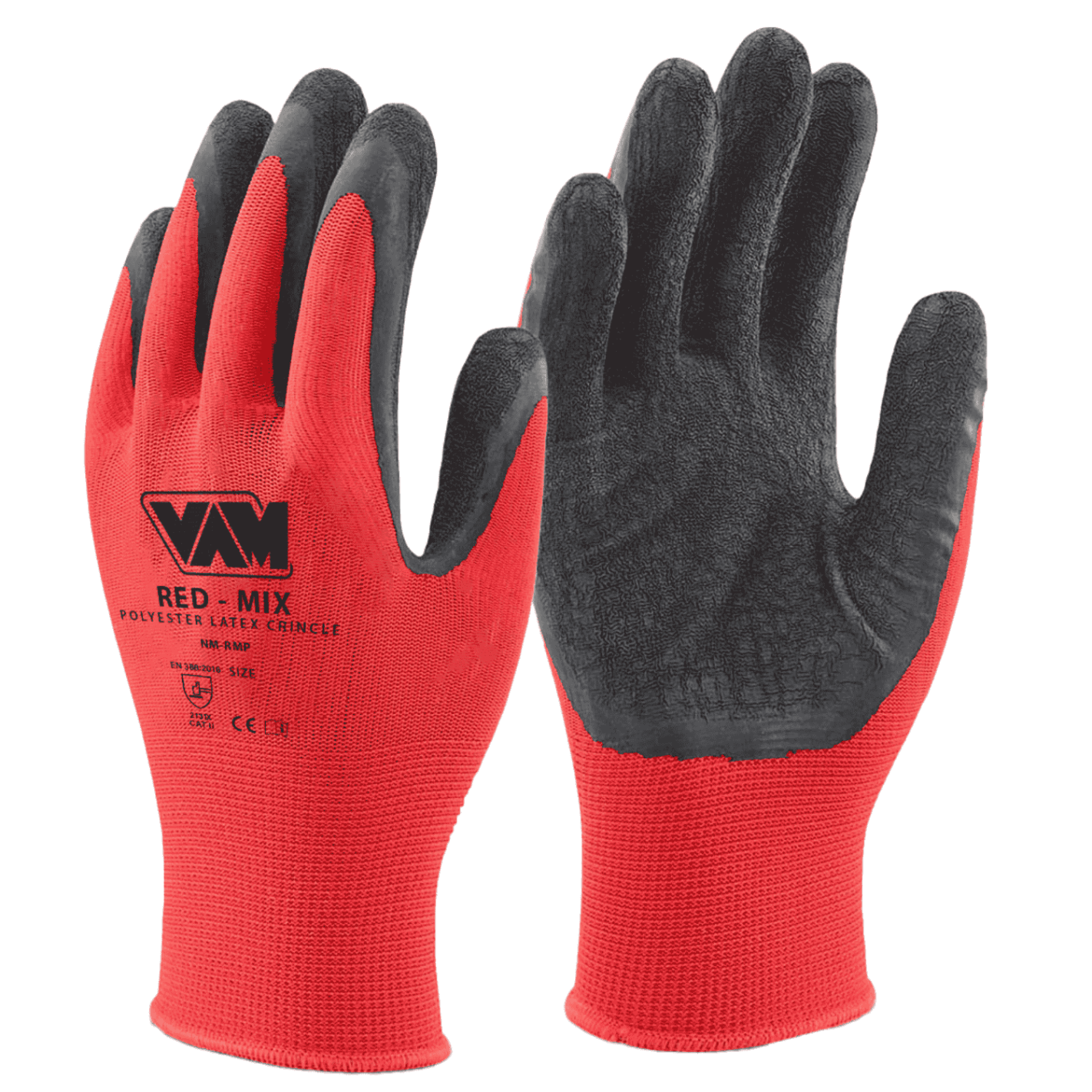 GUANTI POLIESTERE SPALMATI IN LATTICE VAM RED MIX TG. XL GUANTI POLIESTERE SPALMATI IN LATTICE VAM RED MIX TG. XL