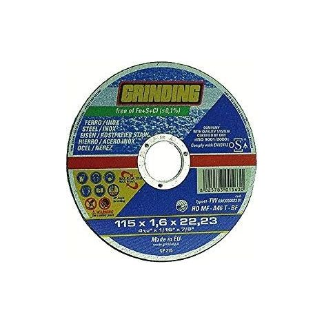 MOLA 125X1.0X22,2 A60T - BF41 FERRO/INOX GRINDING