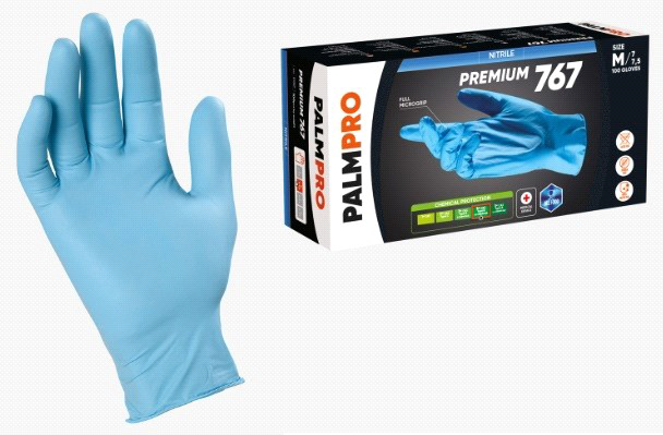 GUANTI NITRILE 012 MONO AZZURRO 100PZ TG.L