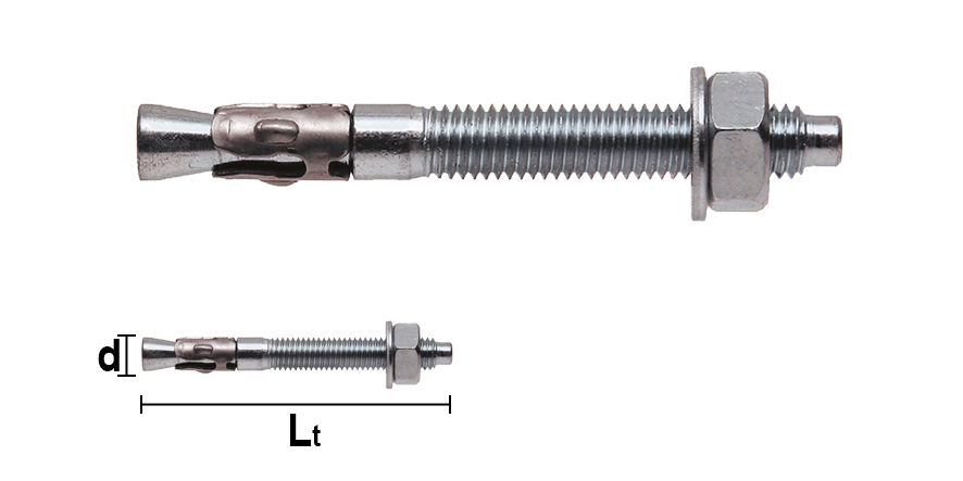 ANCORANTE ACCIAIO C/DADO 12X110MM TTS19 MBN12/30
