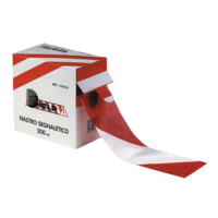 NASTRO SEGNALETICO BIANCO/ROSSO - scatolo 200 mt