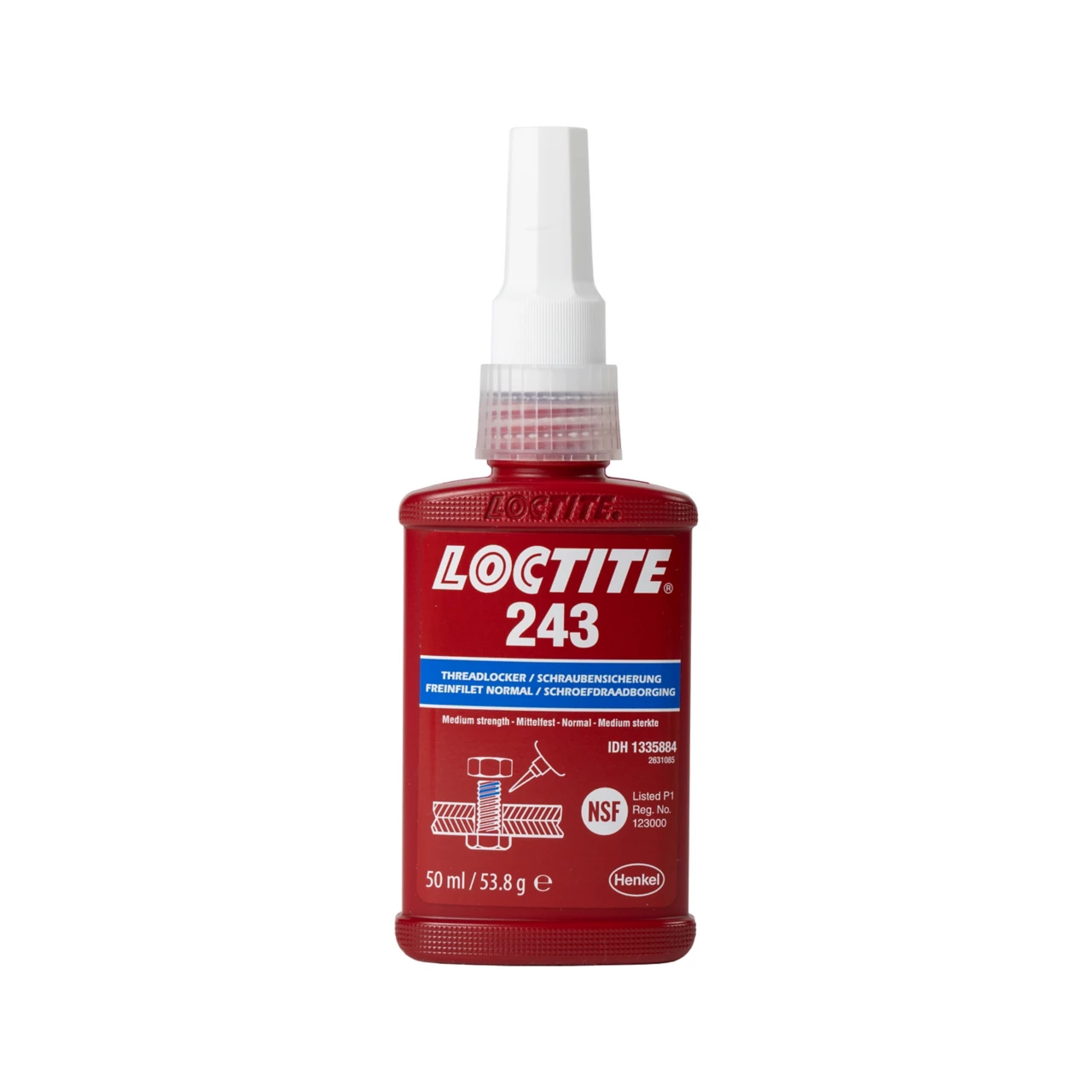 243 FRENAFILETTI 50 ml Media resistenza, universale, oleotollerante Flacone 243 FRENAFILETTI 50 ml Media resistenza, universale, oleotollerante Flacone