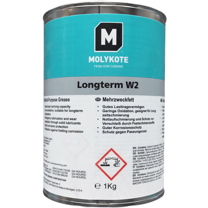 MOLIKOTE LONGTERM W2 KG.1 - GRASSO ALIMENTARE ALTE TEMP.  (2 cf)