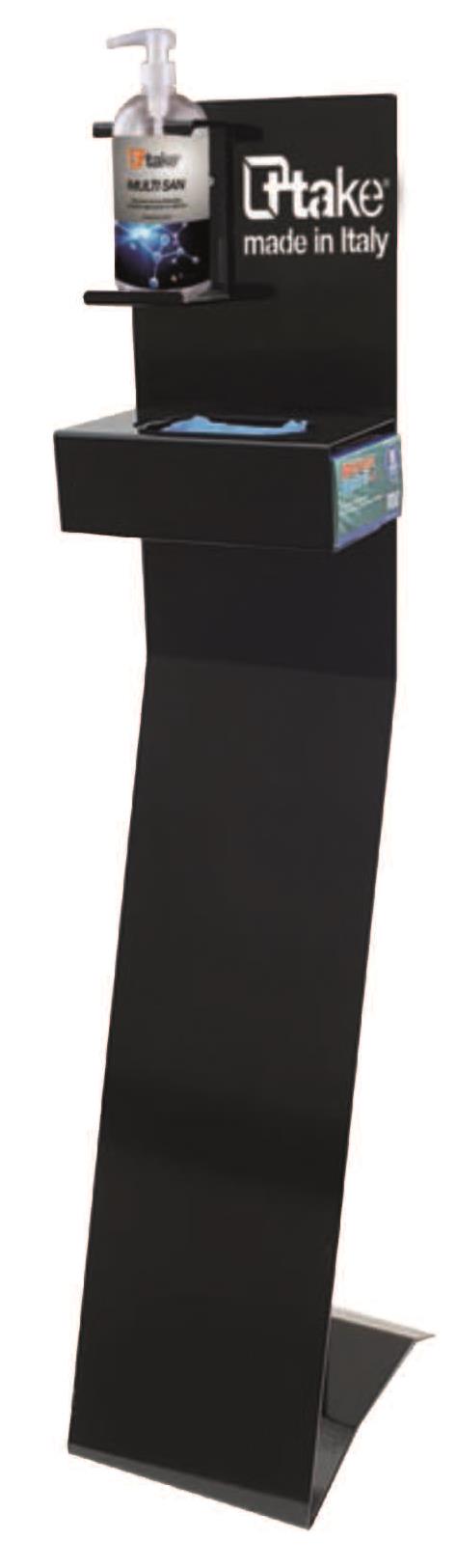 COLONNA PORTA DISPENSER IGIENIZZANTE MANI E PORTA GUANTI