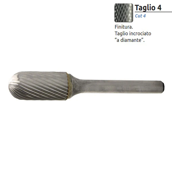 FRESA ROTATIVA MD 8X20 CILINDRICA RAGGIATA T.3 G. 6X40