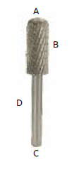 FRESA ROTATIVA HSS 10X25 CILINDRICA RAGG. 10x25 TG2 G.6X40 FRESA ROTATIVA HSS 10X25 CILINDRICA RAGG. 10x25 TG2 G.6X40
