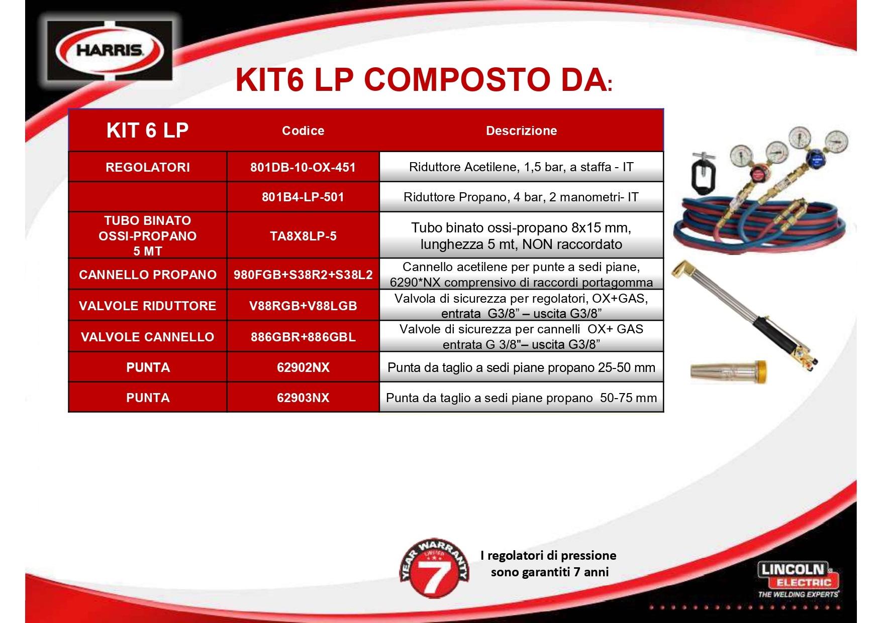 KIT PROMO 6 PROPANO