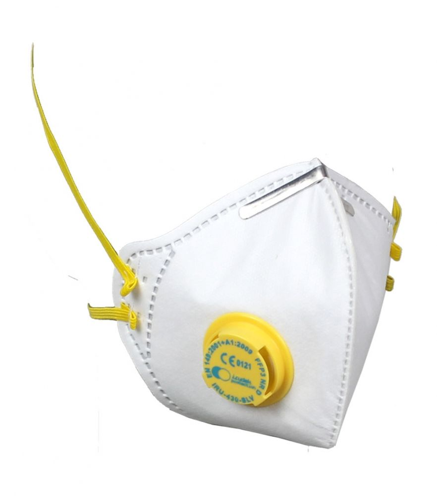 MASCHERINA FFP3 C/VALV. PIEGHEV. IRUDEK IRU 430SLV  EN149 A1 + NRD (10pz)