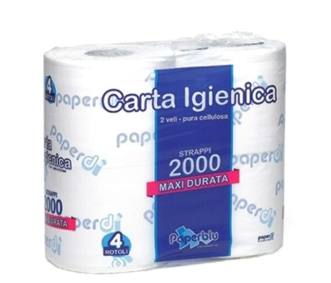CARTA IGIENICA 2000 STRAPPI (CONF.4 ROTOLI)  art.3242