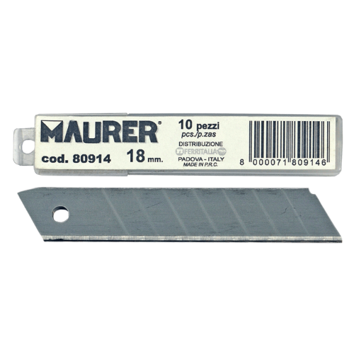 LAME SPEZZARE 18 MM.X CUTTER MAURER - CF. IN SCAT. 10 PZ.