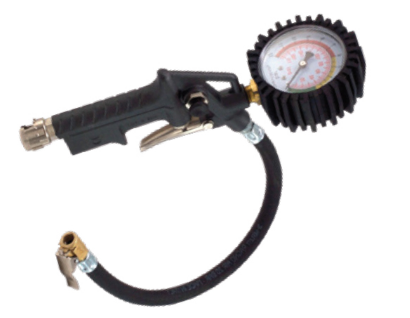 PISTOLA GONFIAGGIO CON MANOMETRO SABBIATA VERNICIATA